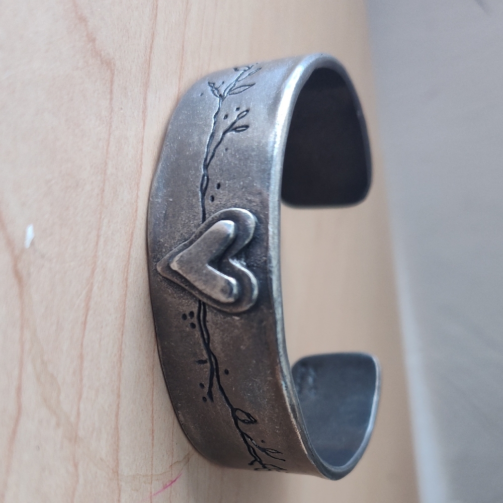 Lisa Leonard "Let Love Grow " Pewter Silver Cuff